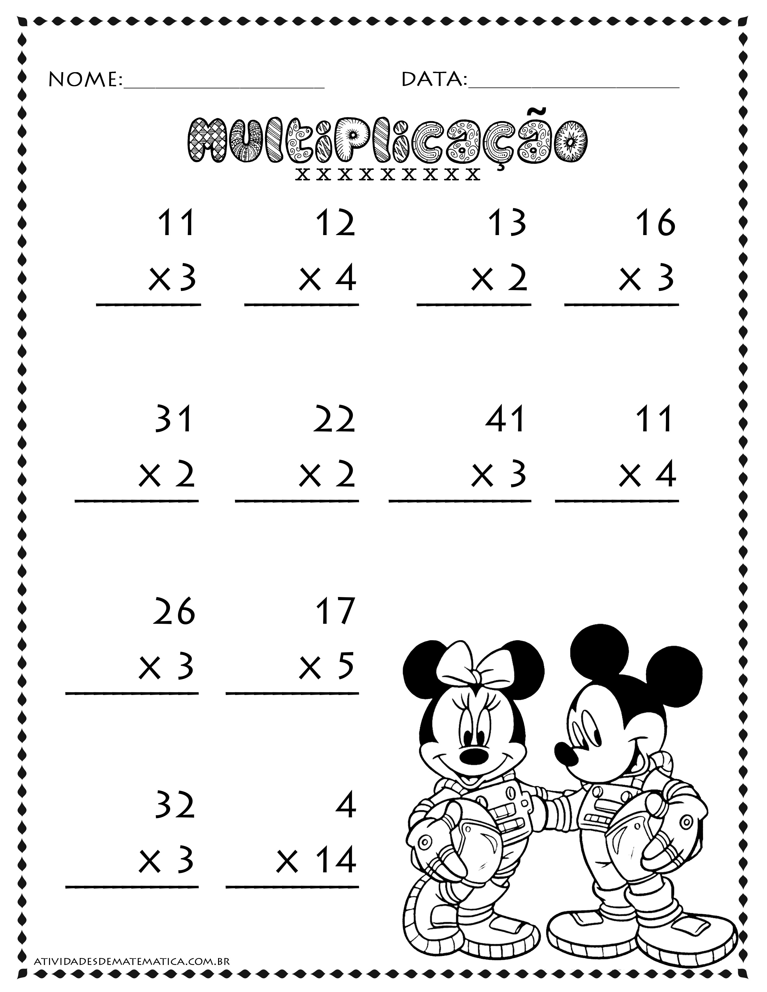 Atividades de Matemática para Segunda Série - Atividades de Matematica