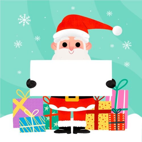 hand-drawn-illustration-christmas-character-holding-blank-banner_52683-75778